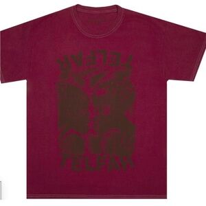 Telfar Mirror T shirt (maroon)